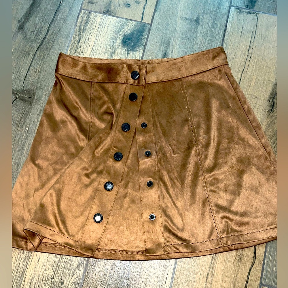 American Eagle Brown Suede Button Up Skirt (size 2) - NWOT!!!